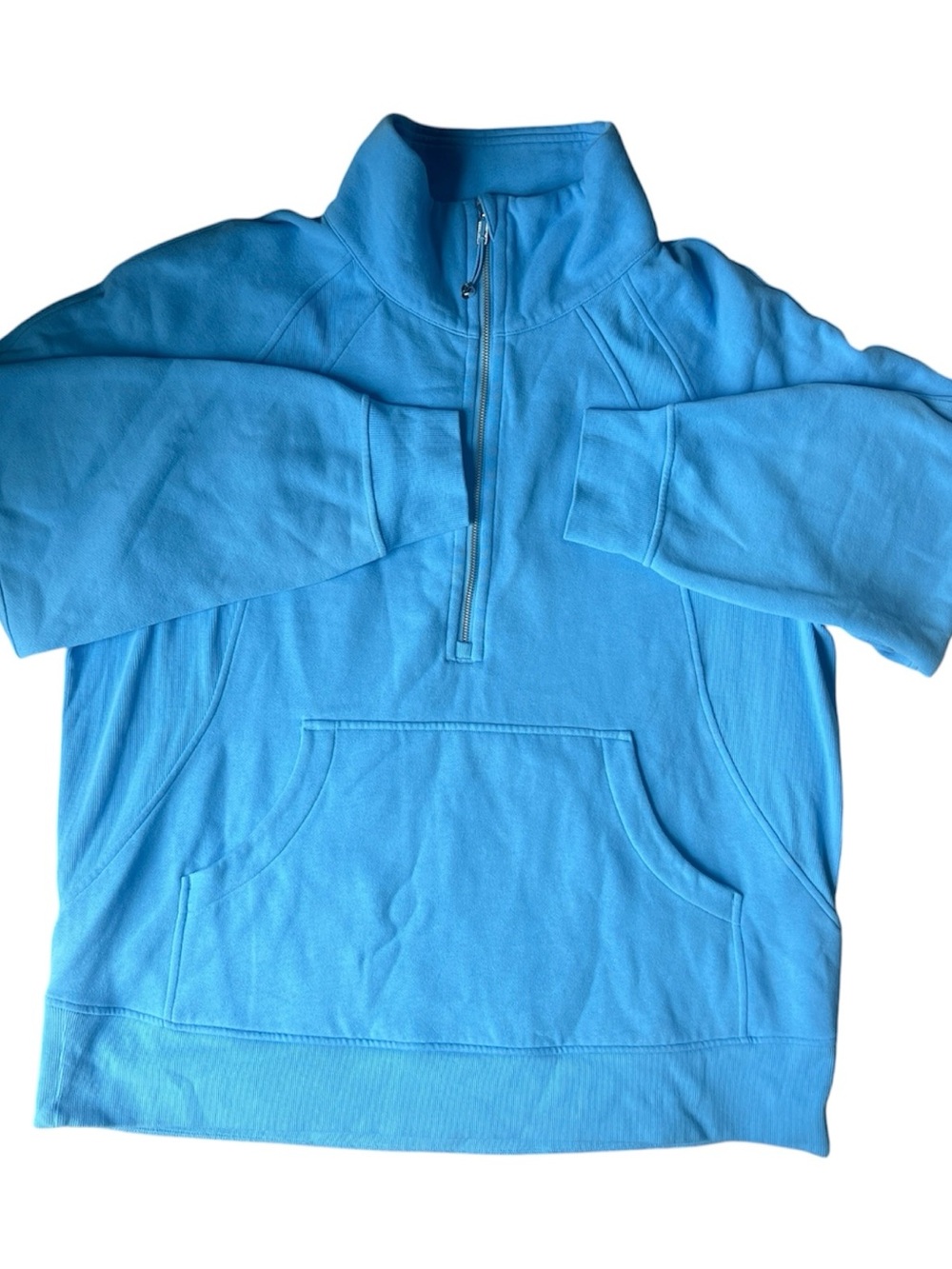 Lululemon Scuba Oversized Funnel-Neck Sweatshirt Half-Zip Long XL/XXL Light Blue